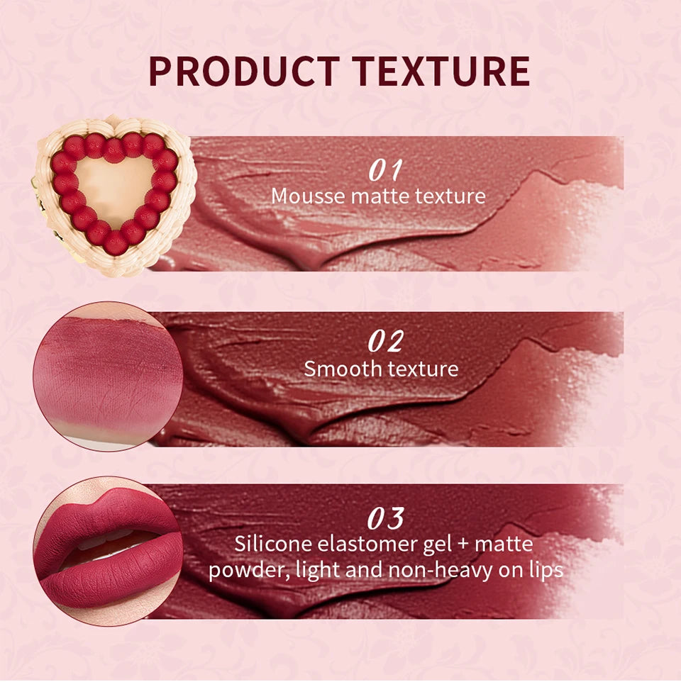 Daily Makeup Strawberry Cake Lip Mud Long Lasting Velvet Lip Cream