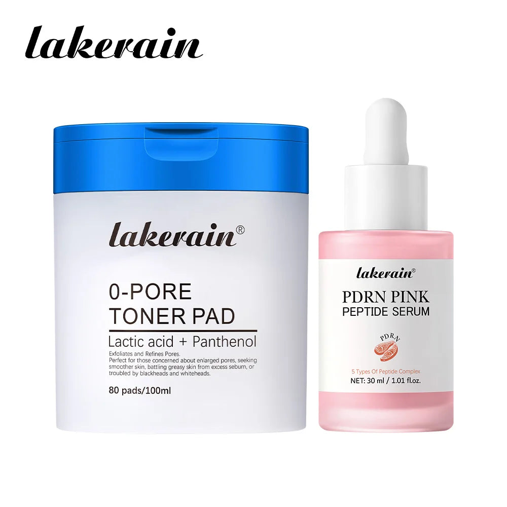 Daily Skincare Facial Serum And Toner Pad Set For Deep Hydration And Glow