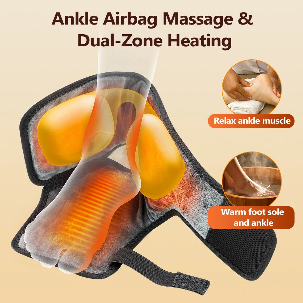 At home Cordless Wrist Massager with heat therapy and air compression