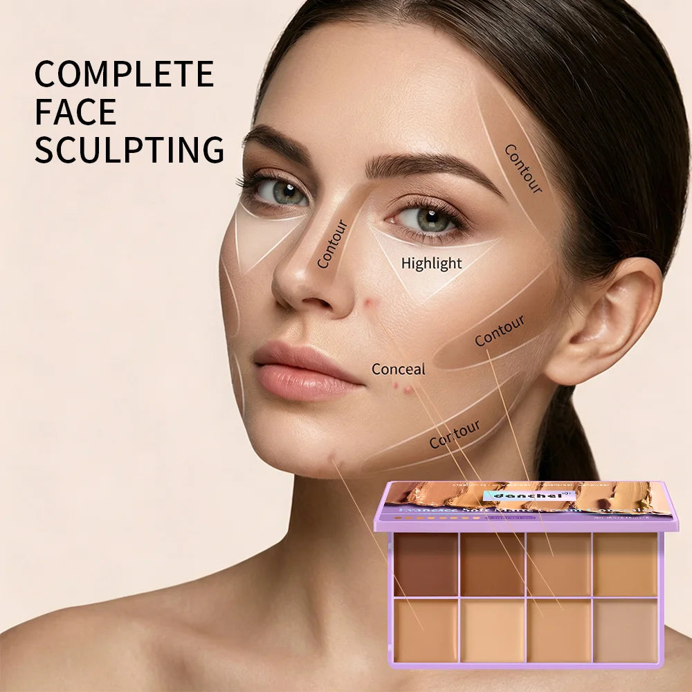 Daily Makeup Routine Cream Concealer Palette for Flawless Coverage - 7