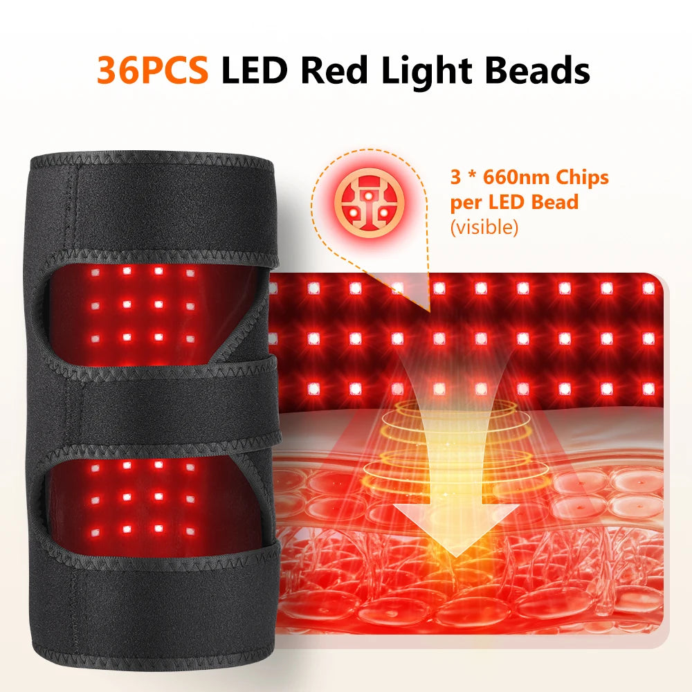 Joint wellness red light knee wrap with heated compress - 2