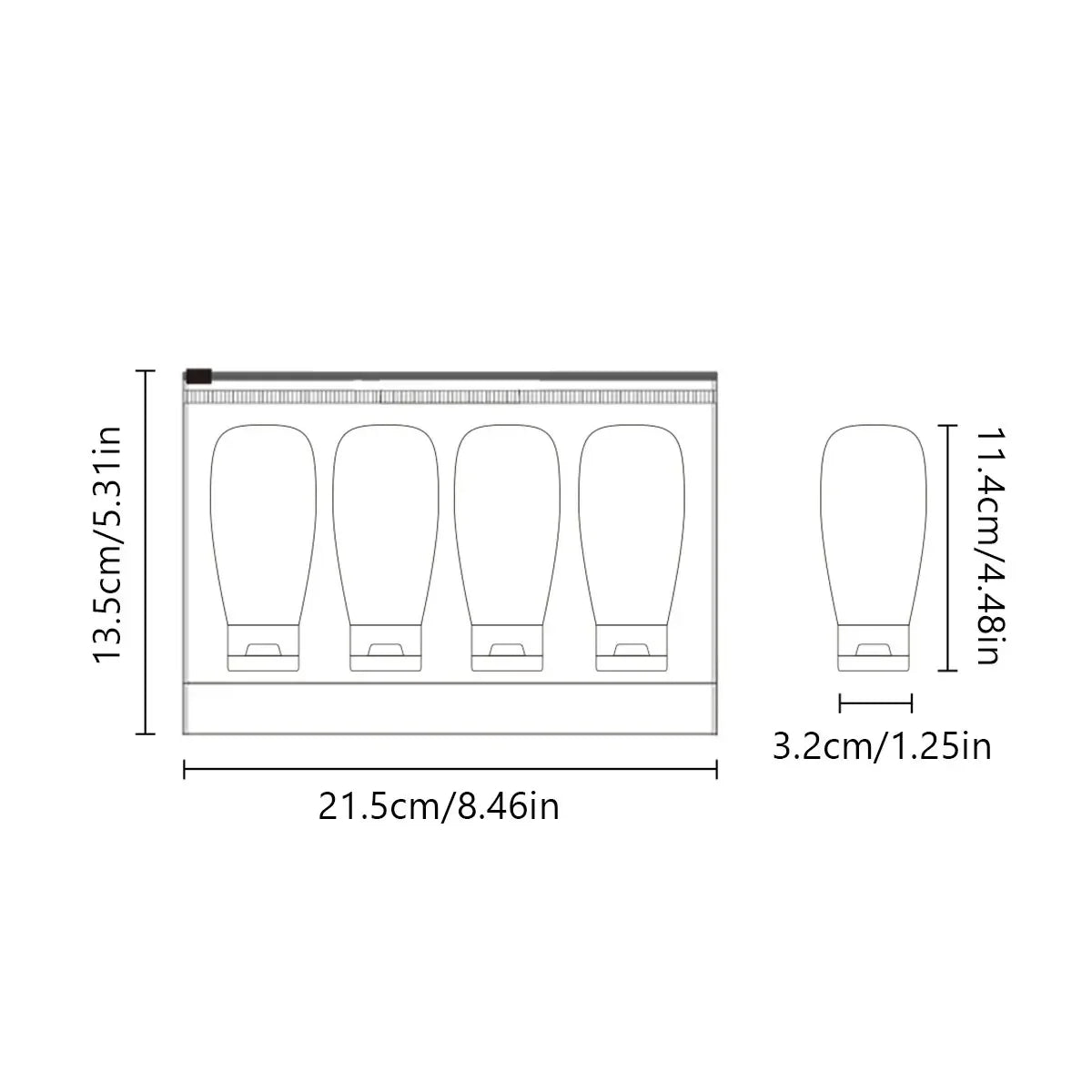 Business Trip Travel Split Bottle Portable Refillable Container