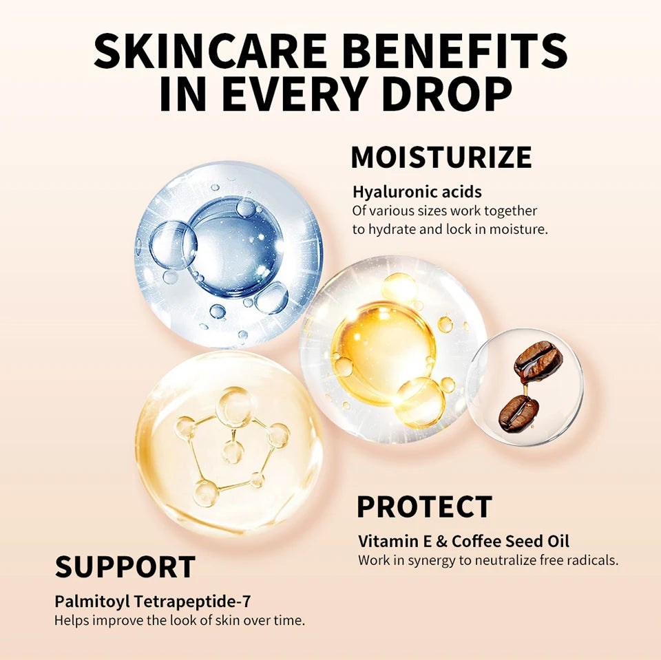 Daily Makeup Routine Foundation Cream with Hydrating and Nourishing Serum
