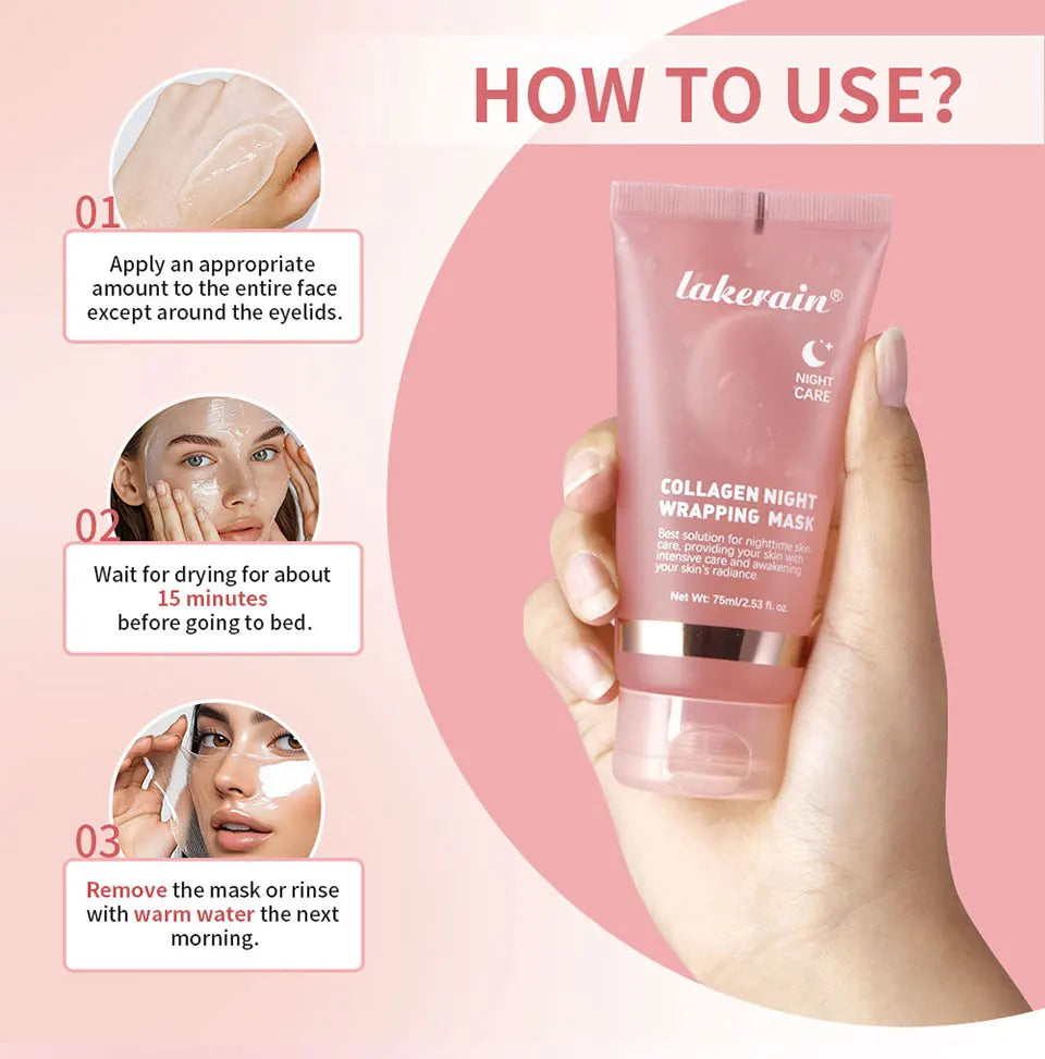 Overnight Skincare Collagen Night Wrapping Peel Off Face Mask