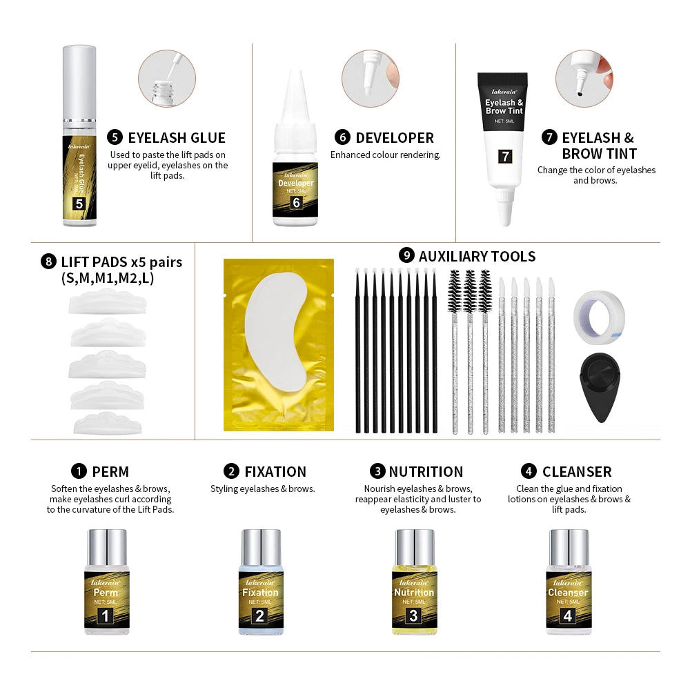 Salon Home Use Lash And Brow Lift And Tint Kit Professional Curling Tool