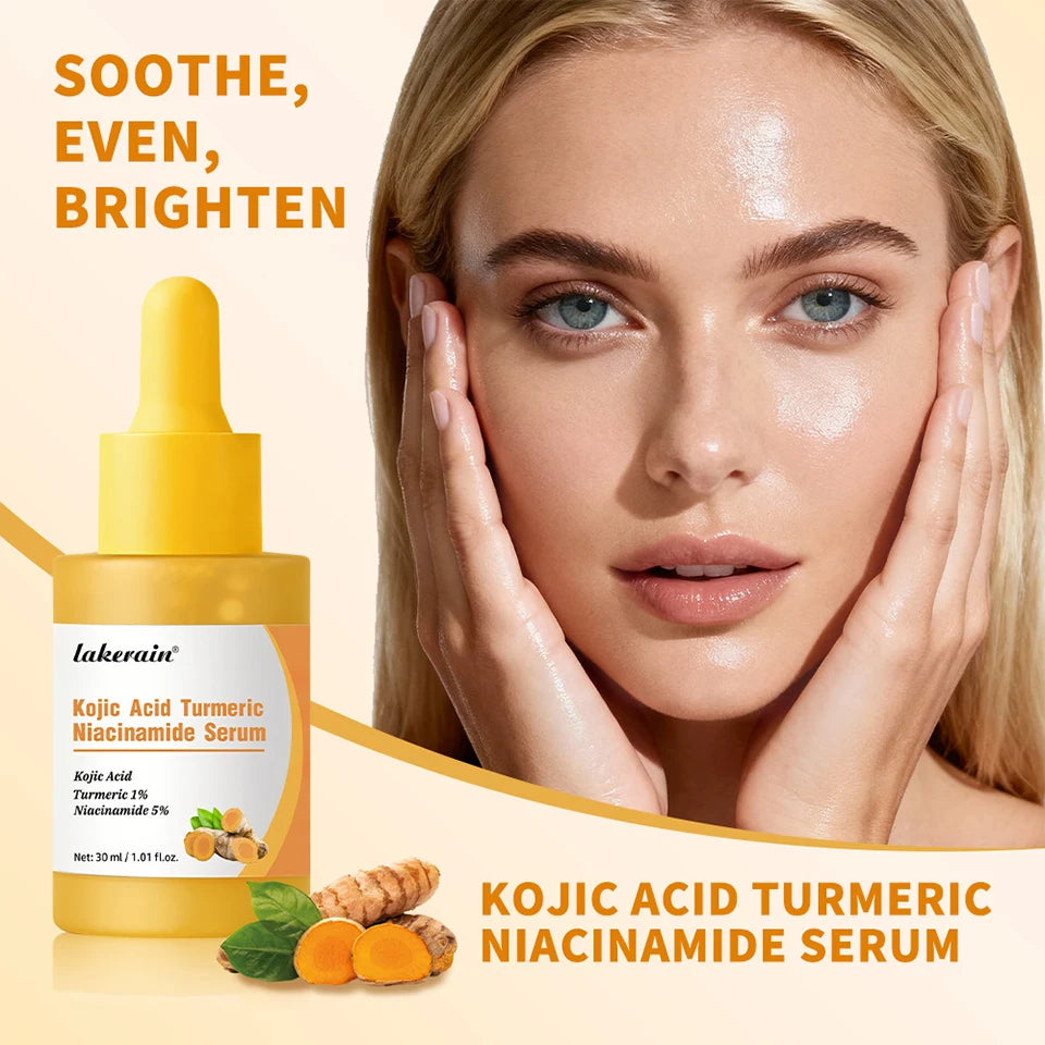 Face Skin Kojic Acid Turmeric Serum for Brightening and Hydration - 8