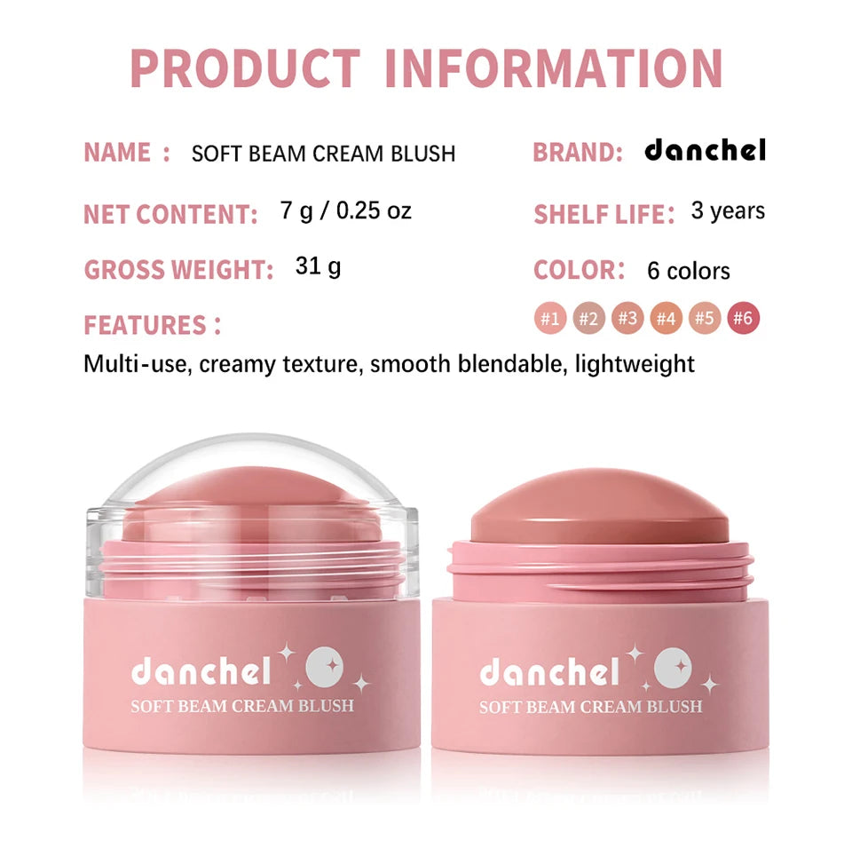 Daily Makeup Soft Cream Blush Long Wearing Multi Use Smooth Texture - 18