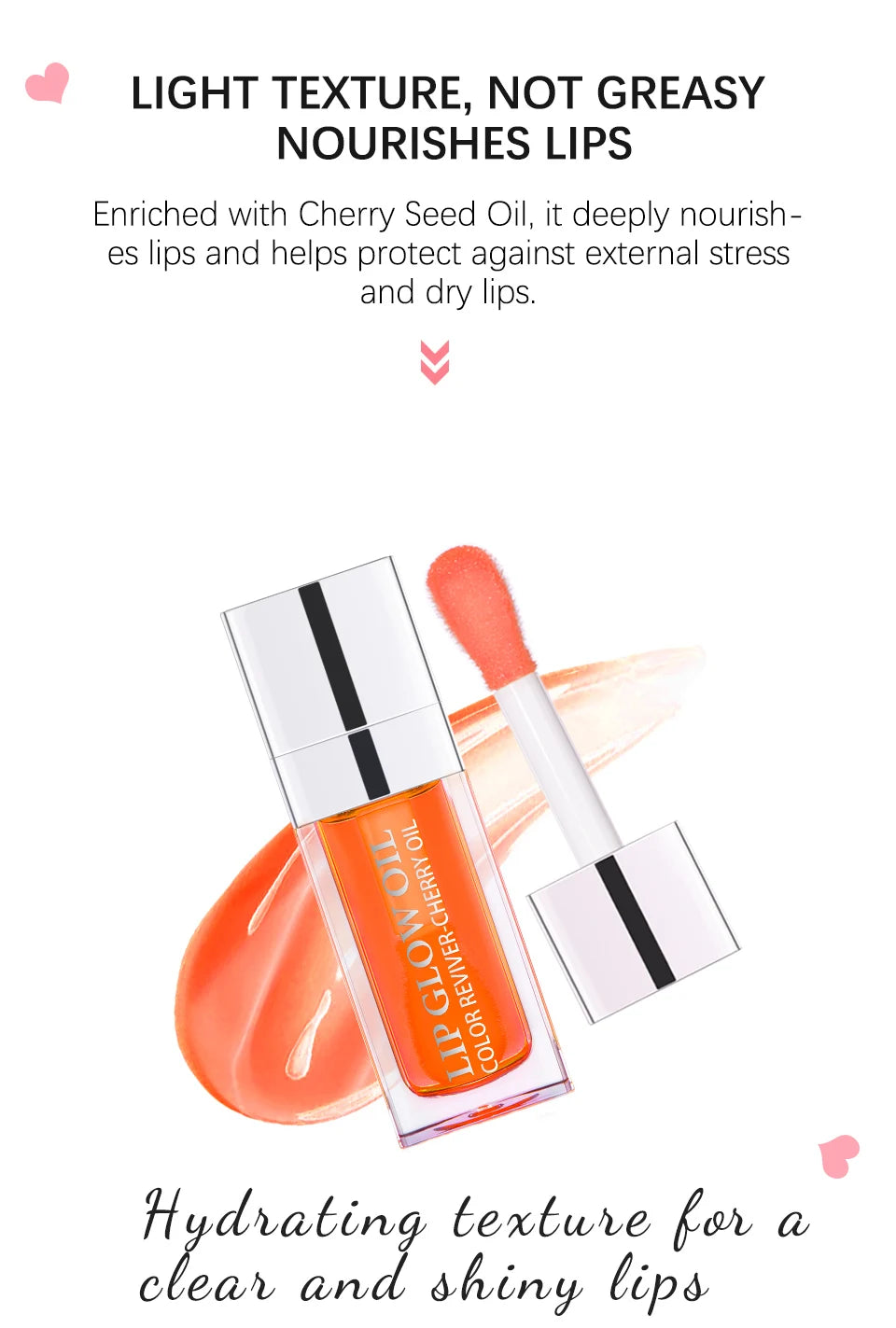 Daily Makeup Lip Oil Plumping Lip Gloss for Hydrated Shine - 12