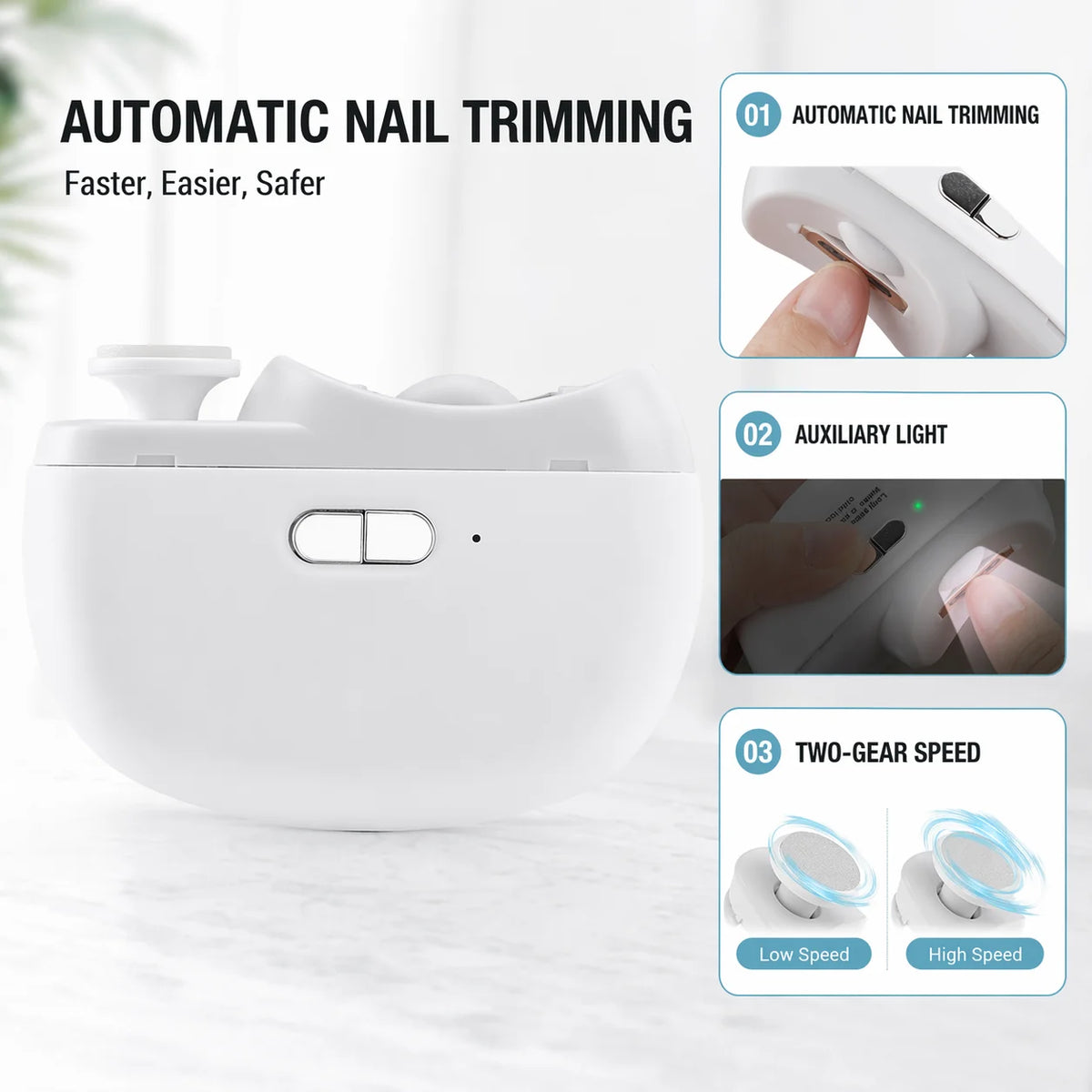 Travel Ready Electric Nail Clipper for Safe and Easy Grooming Care
