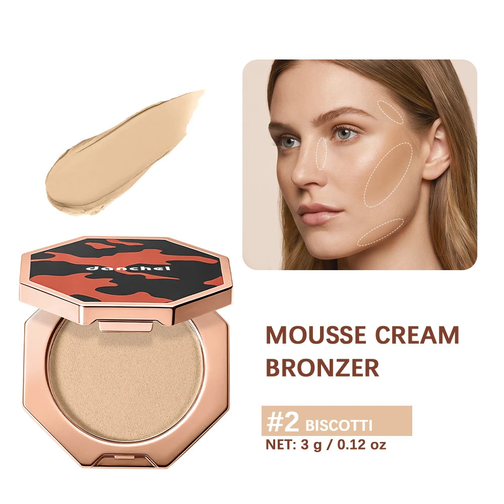 Daily Makeup Cream Mousse Contour Bronzer Soft Blend Matte Sculpt Shading - 24