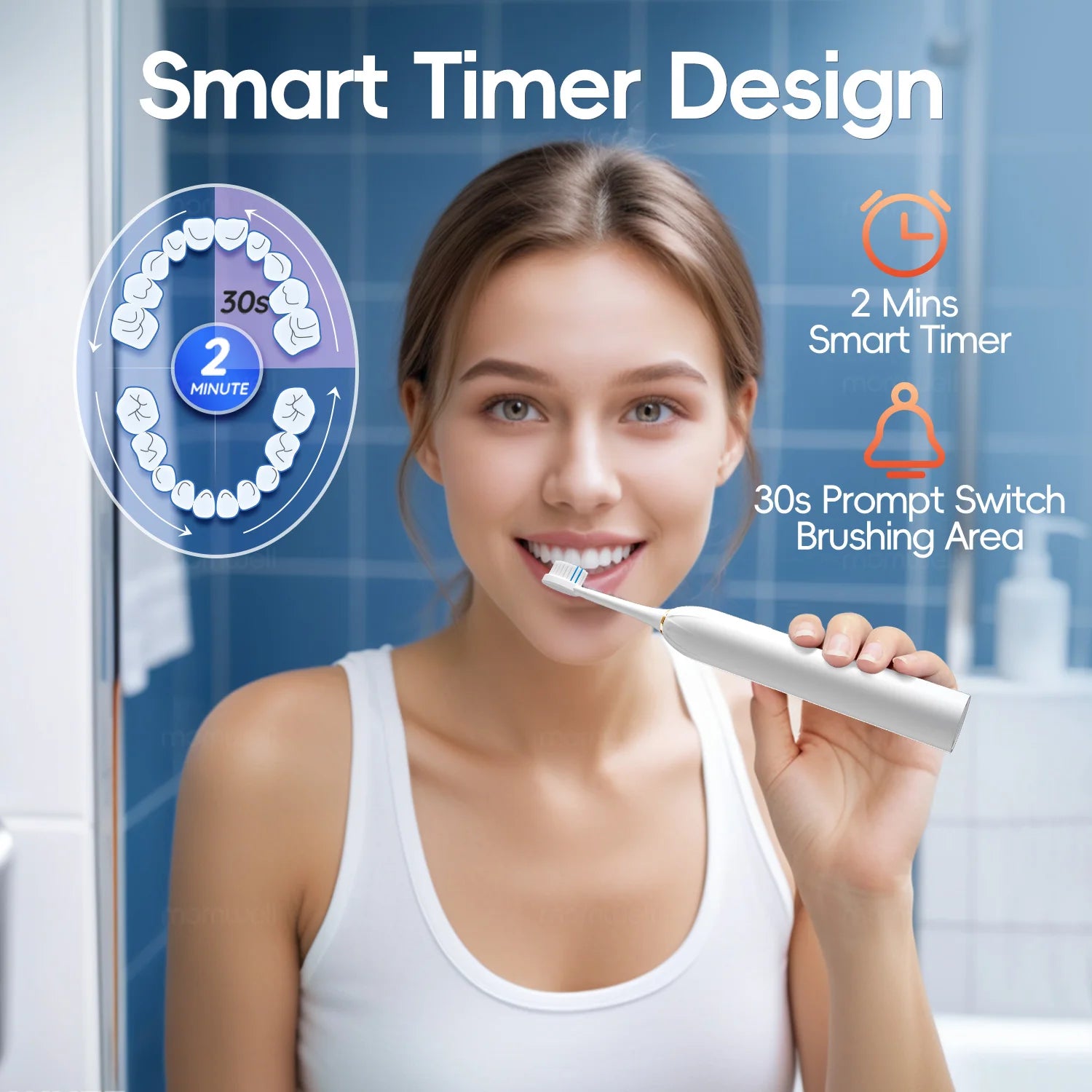 Bathroom oral care water flosser and electric toothbrush combo set - 6