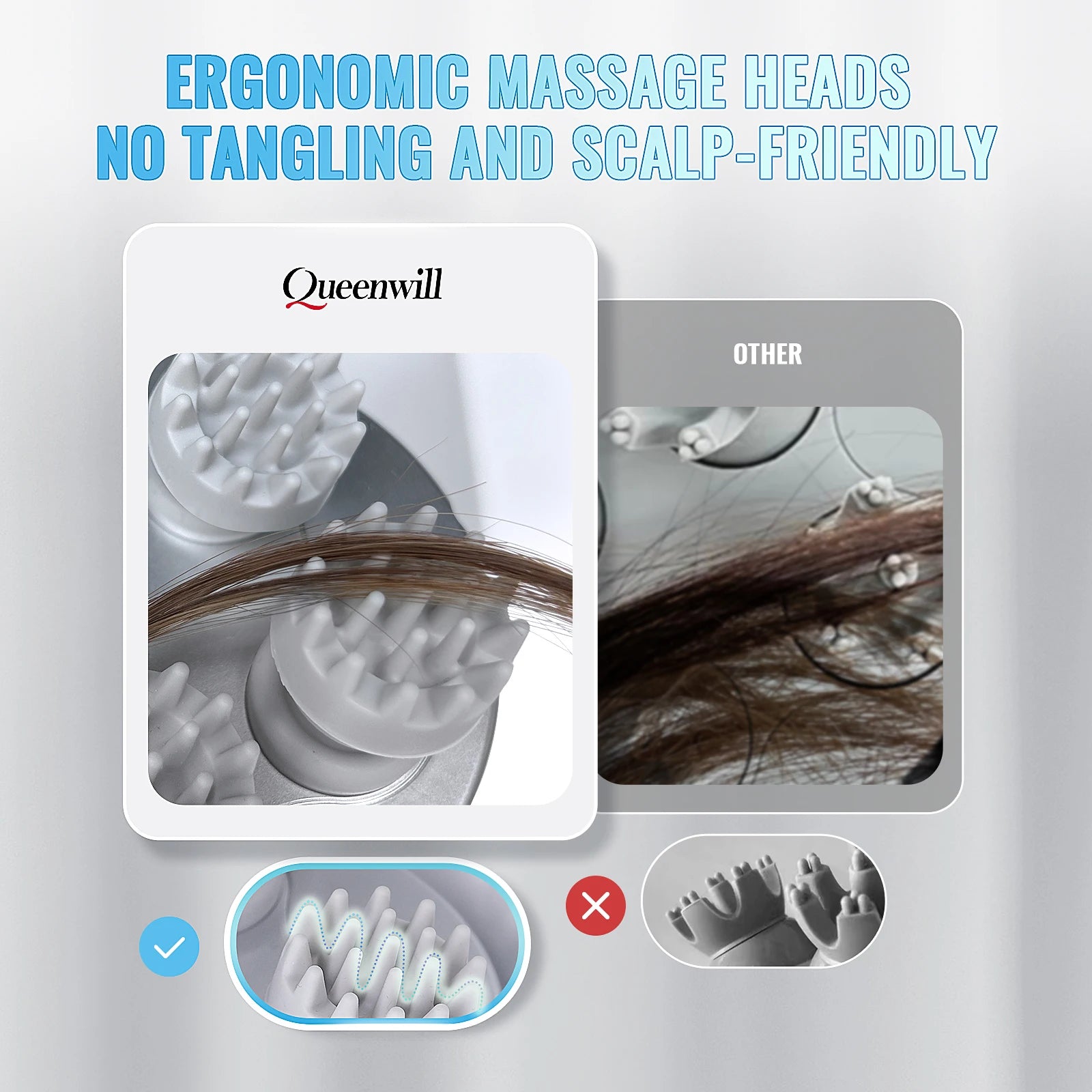 Home Electric Head Scalp Massager for Stress Relief and Hair Growth - 11