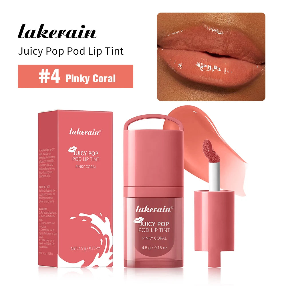 Daily Makeup Juicy Pop Pod Lip Tint Gloss with High Shine Finish