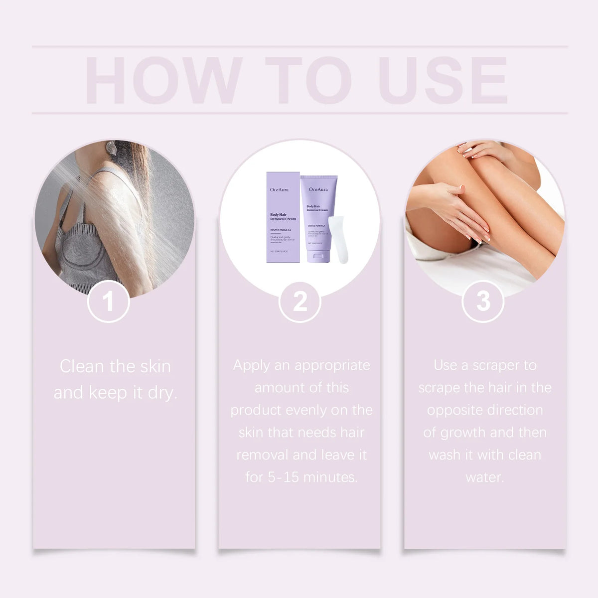 Smooth Skin Hair Removal Cream for Painless and Gentle Body Care