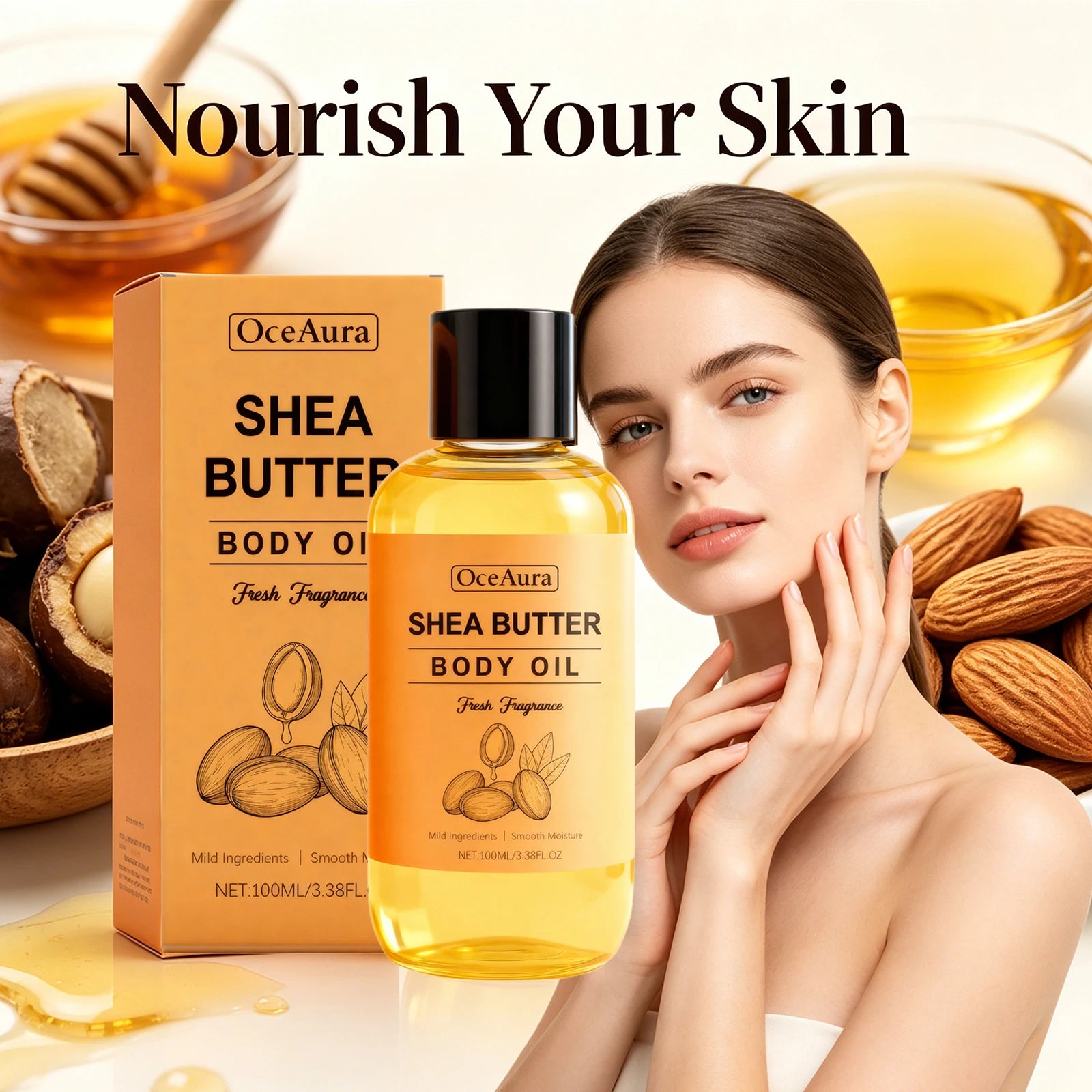 Dry Skin Shea Butter Body Oil for Deep Nourishing and Fast Absorption - 10