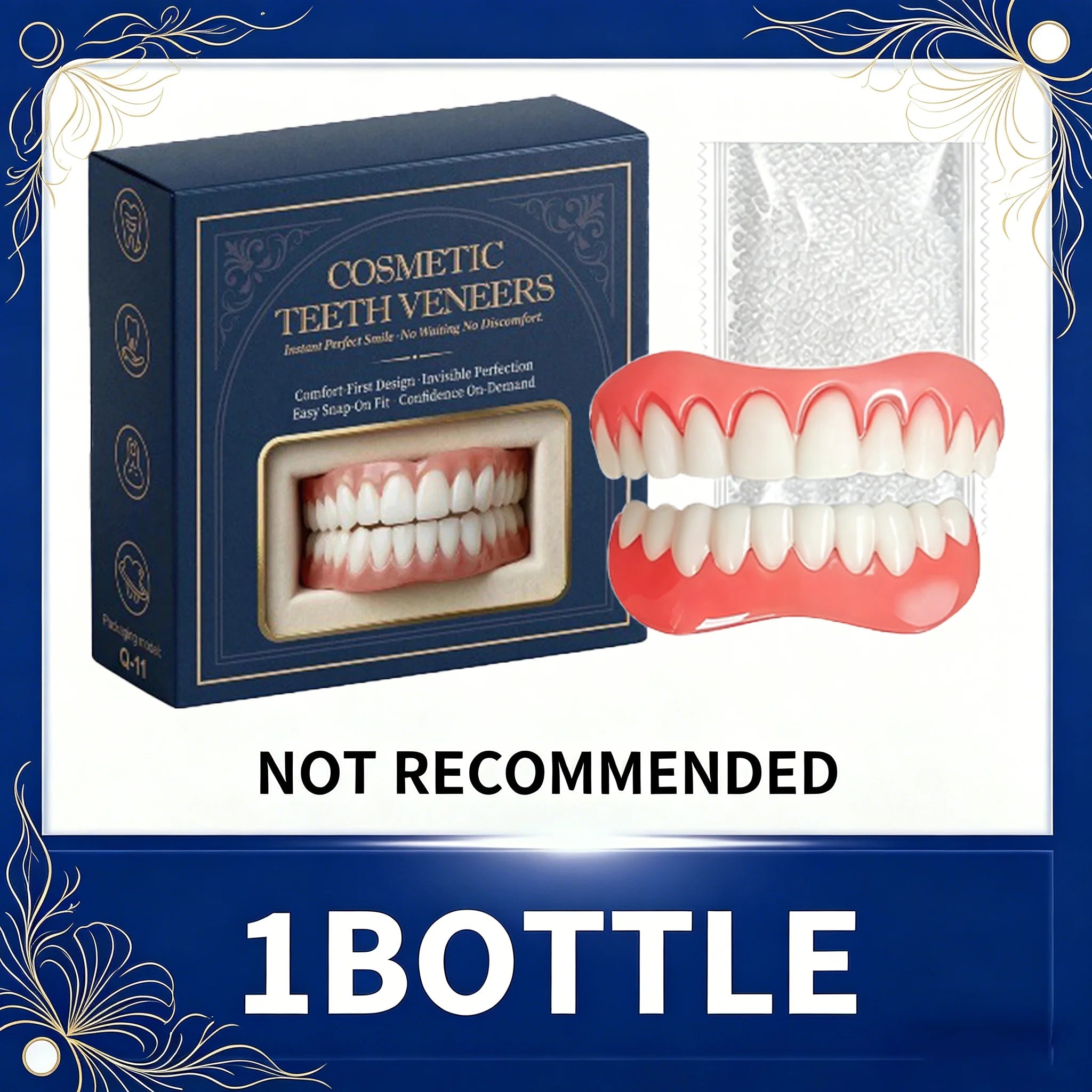 At Home Moldable Silicone Dentures Full Set for Custom Comfort Fit - 7