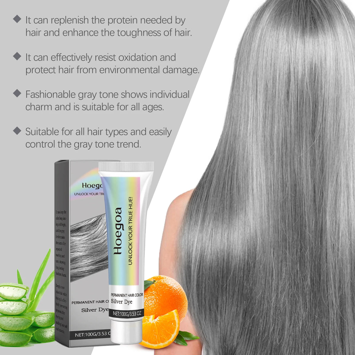Bathroom Hair Coloring Gray Hair Dye Cream Cover White Hair Permanently