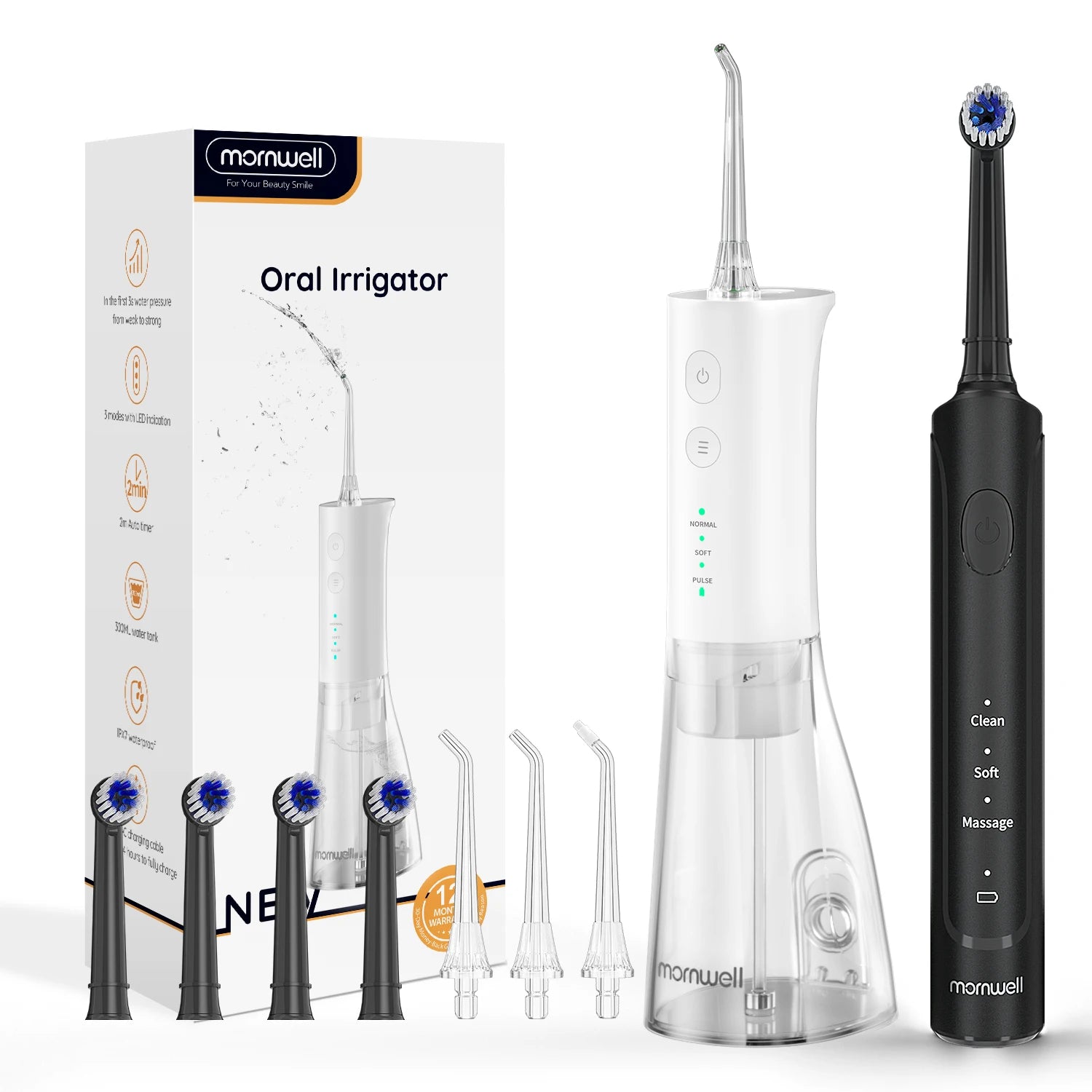 Bathroom Oral Care Water Flosser and Electric Toothbrush Combo Kit - 20
