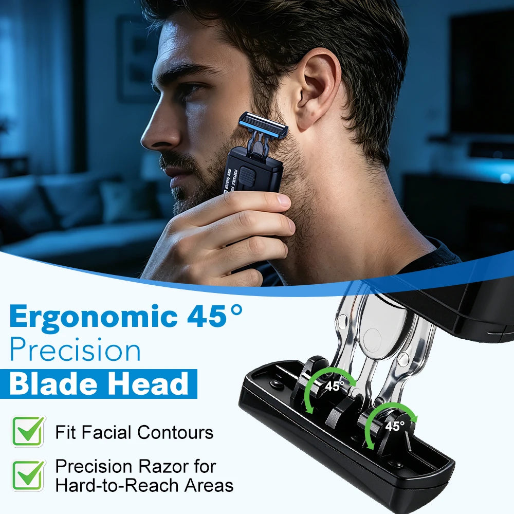 Travel Grooming Portable Manual Razor for Clean Shaves Anywhere - 4