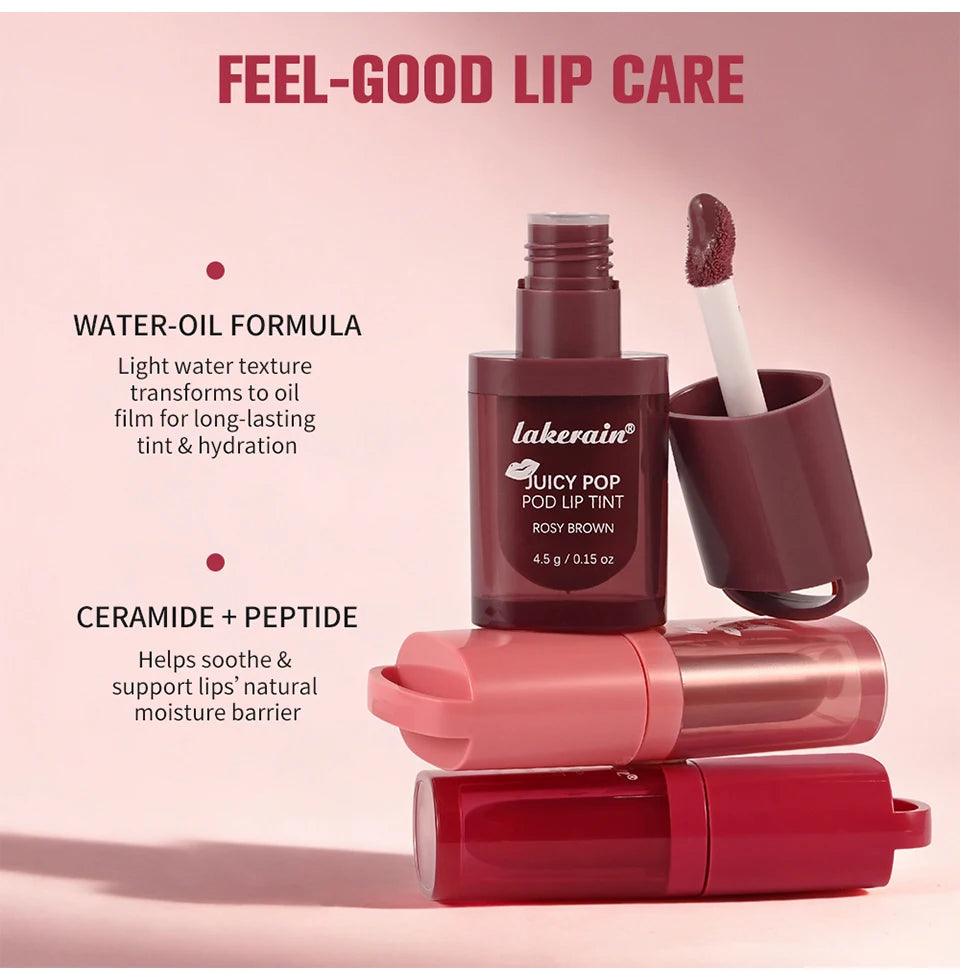Daily Makeup Juicy Pop Pod Lip Tint Gloss with High Shine Finish