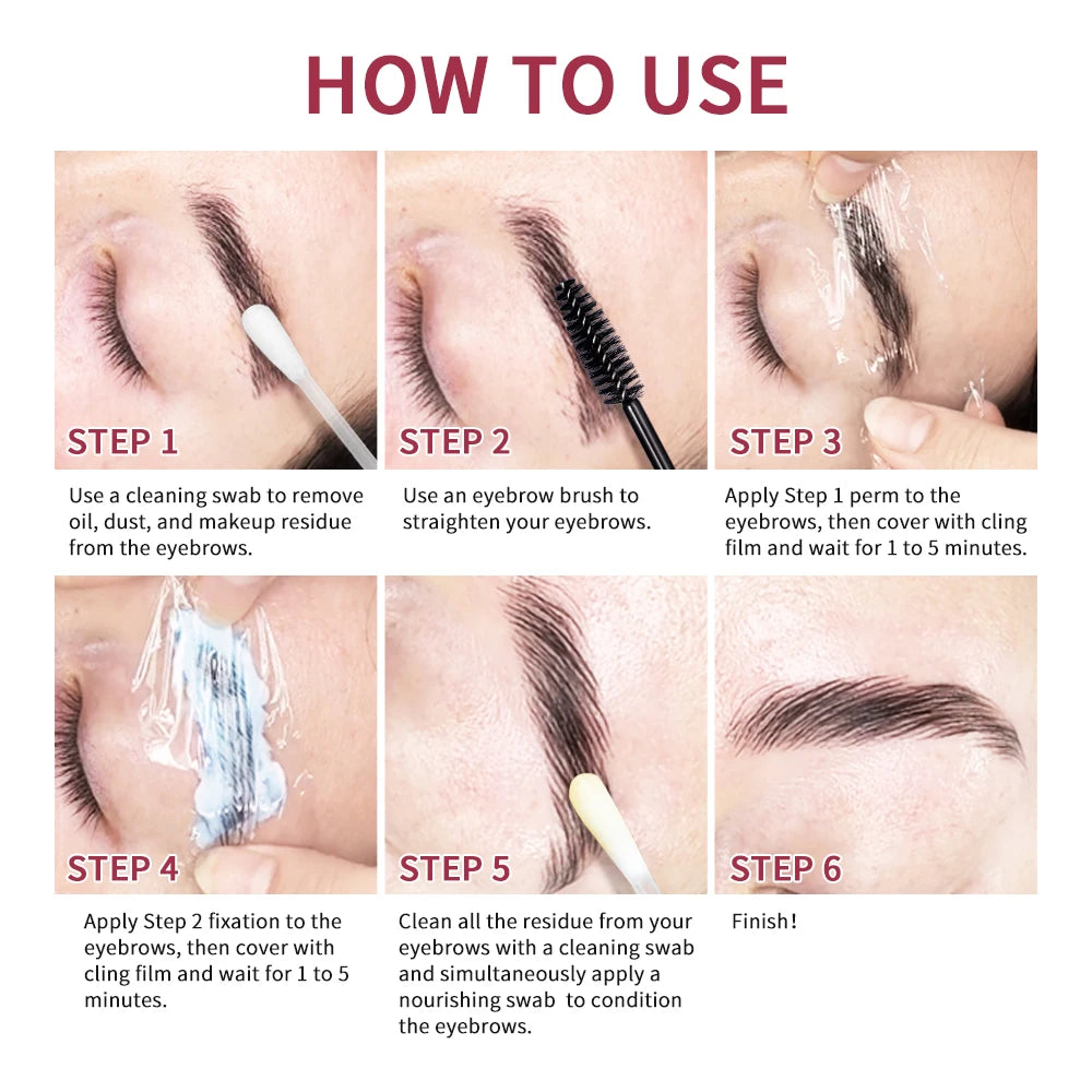 At Home Brow Lamination Kit Semi-Permanent Eyebrow Fixation Set - 6
