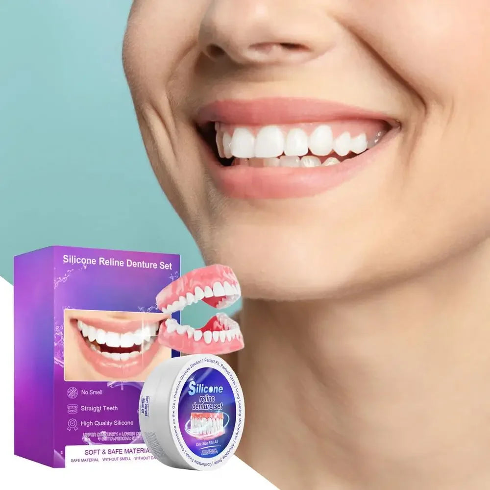Daily Use Denture Reliner Kit for Comfort and Temporary Teeth Fit - 12
