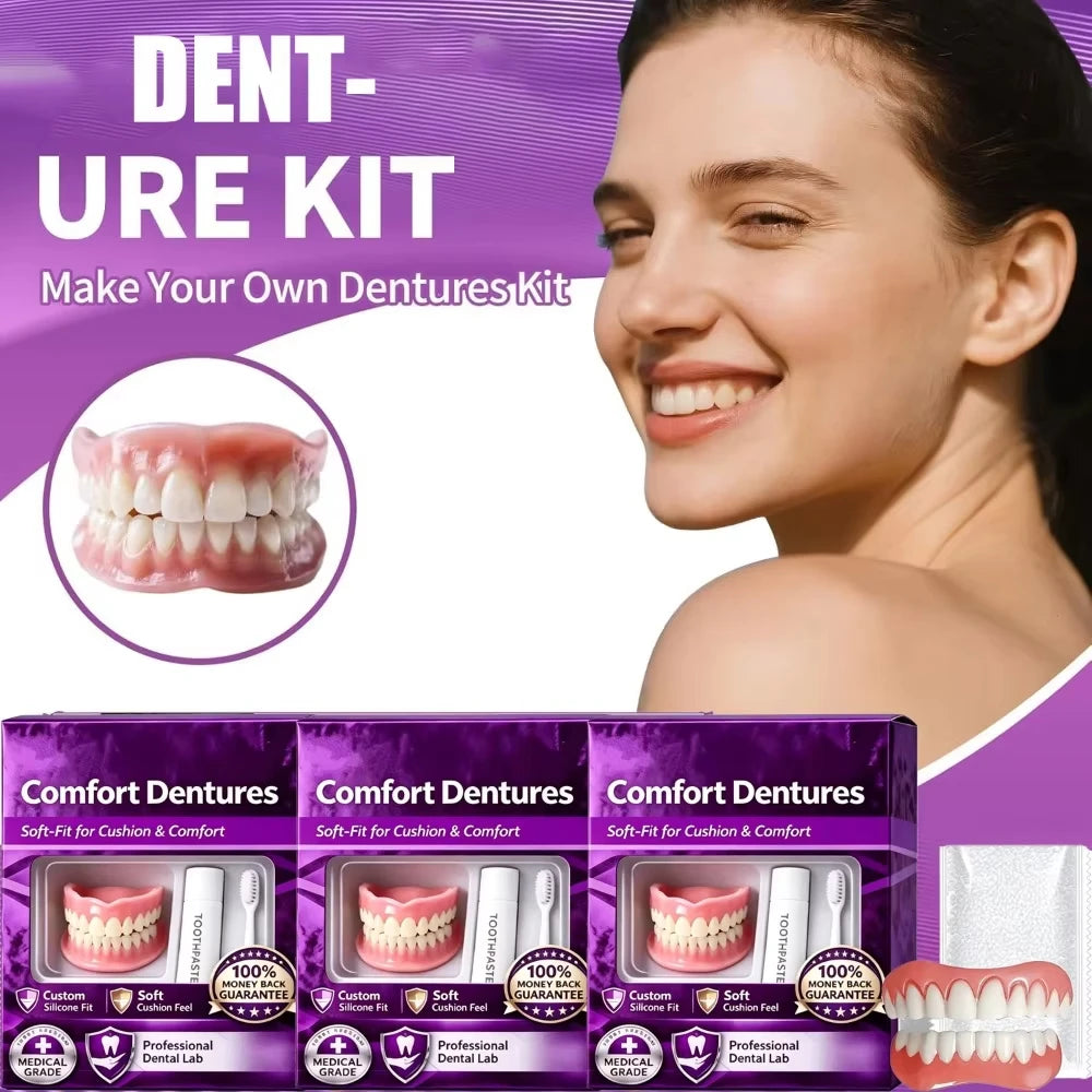 Daily Smile False Teeth Cosmetic Dentures for Natural Looking Comfort