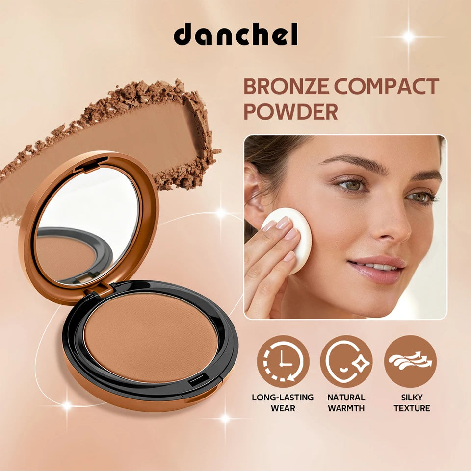 Daily Makeup Bronze Compact Powder for Flawless Matte Finish Coverage - 7