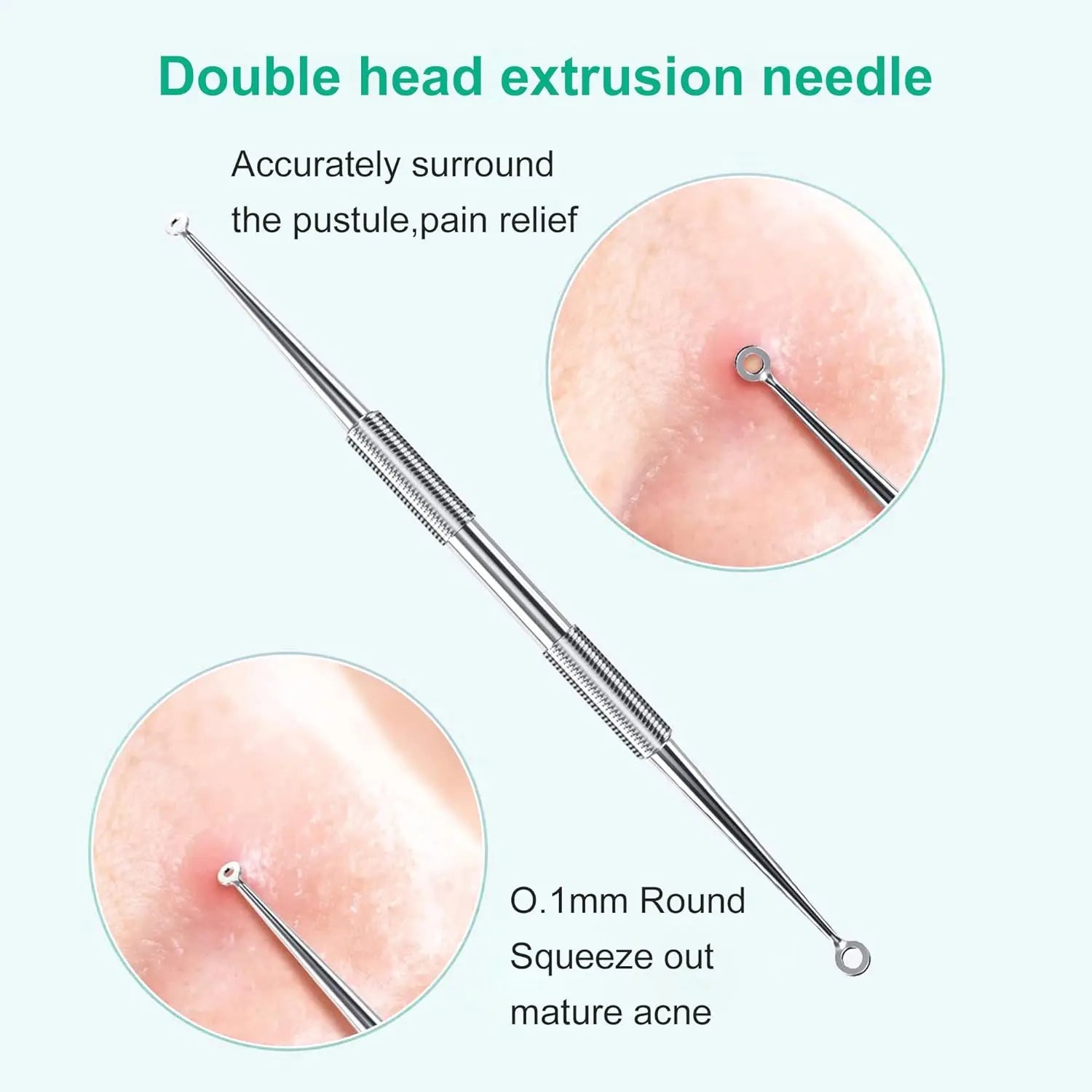 Bathroom mirror skin care 5PCS Blackhead Removal Kit for deep facial cleaning - 3