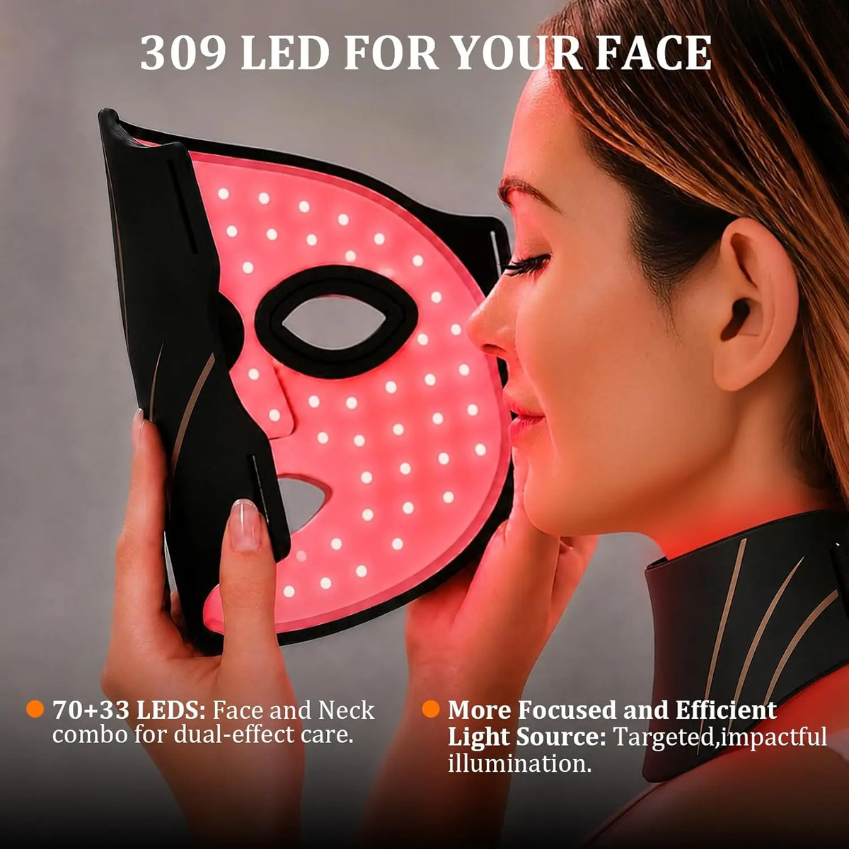 Daily Skin Care Flexible Silicone LED Facial Mask for Rejuvenation