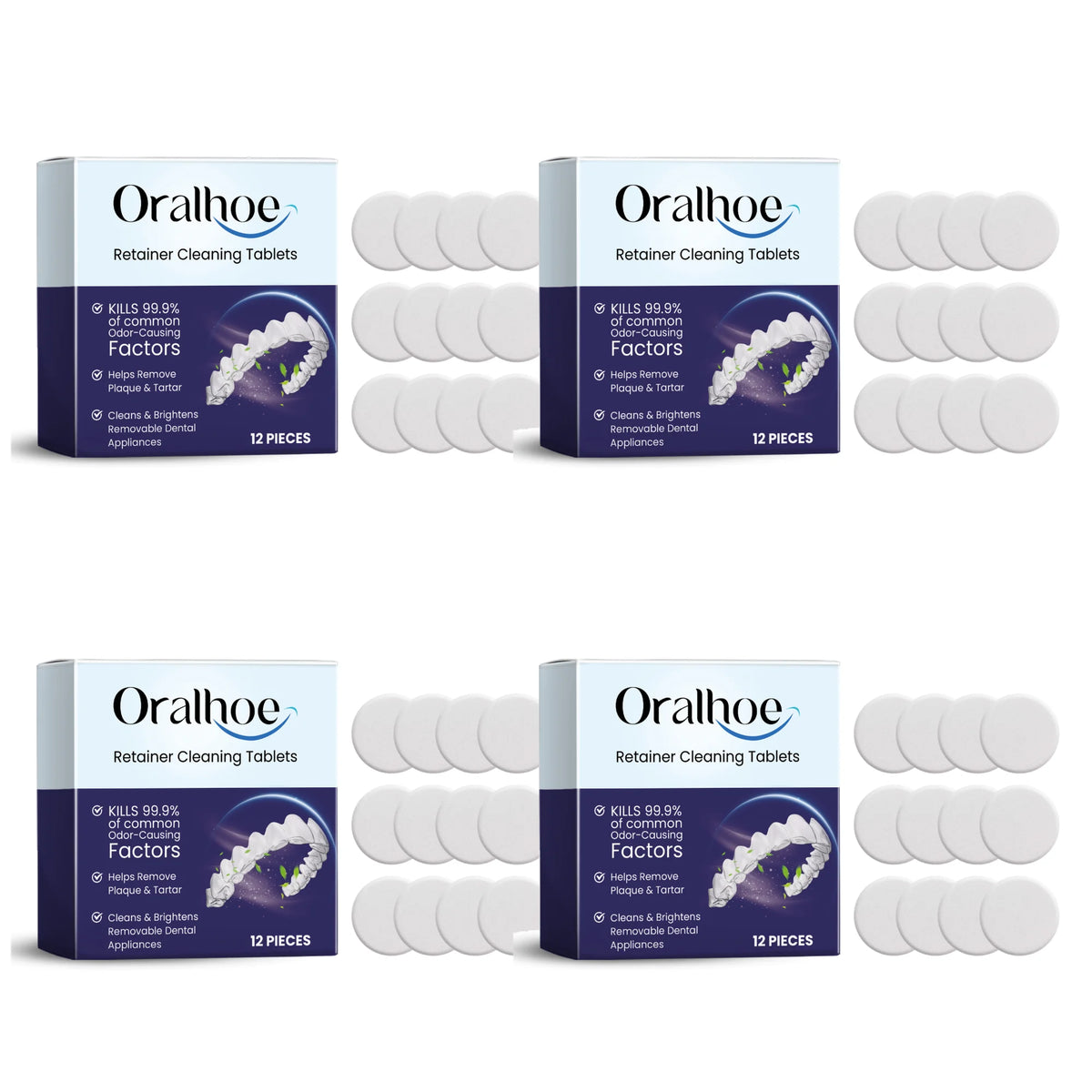 Daily Dental Care Denture Cleaning Tablets for Fresh Breath and Plaque Removal