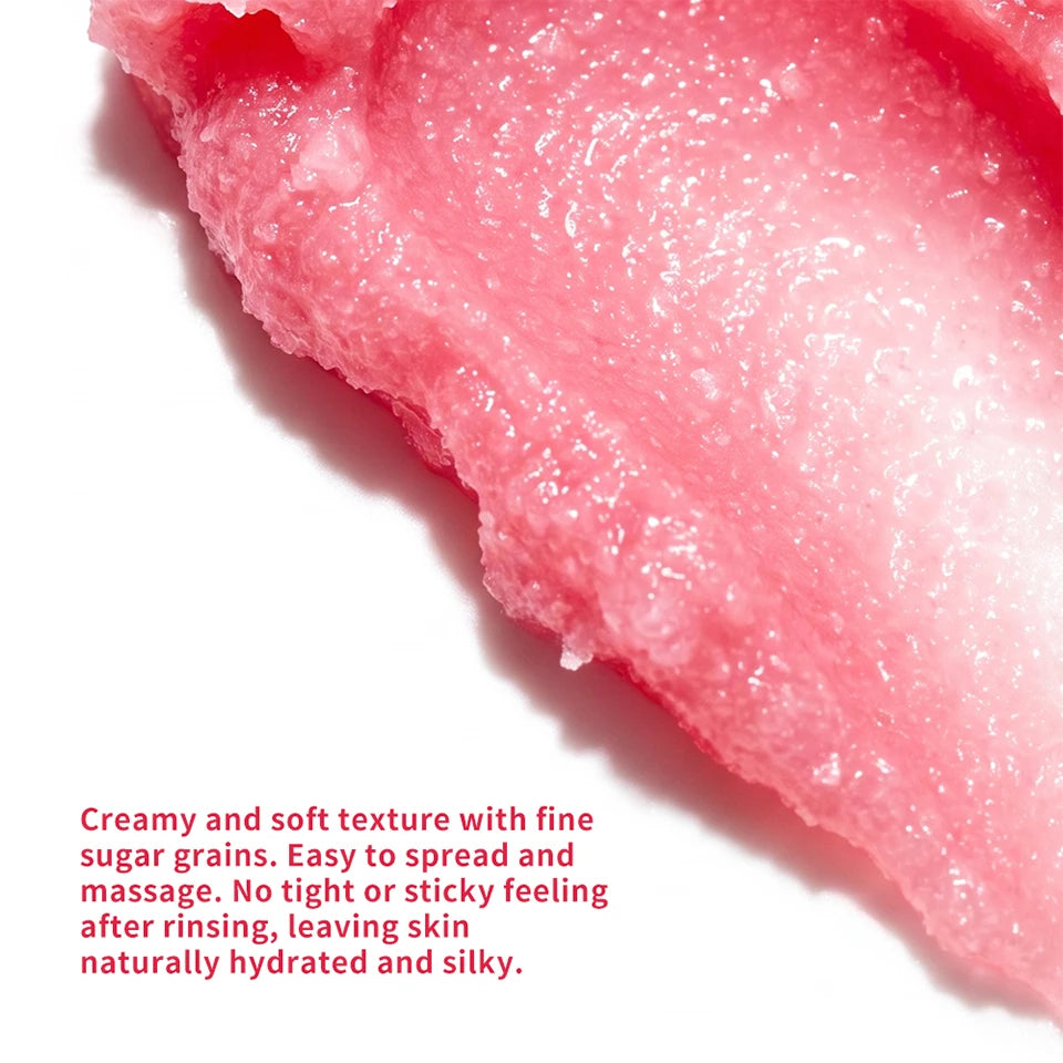 Shower Routine Raspberry Vanilla Sugar Body Scrub for Smooth Skin Care