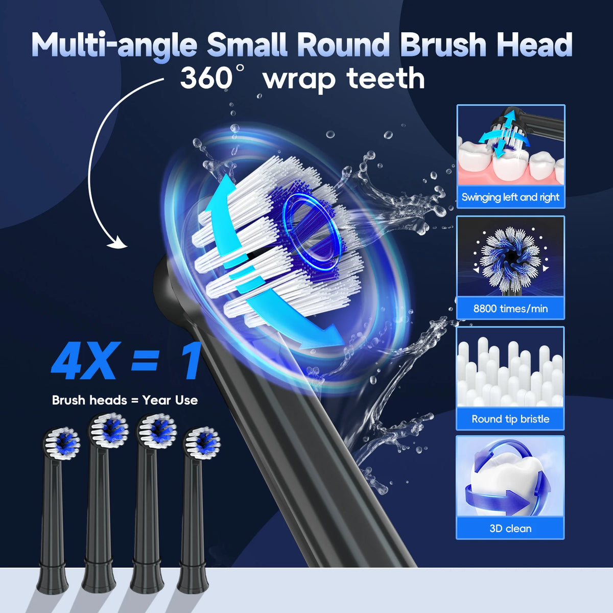 Bathroom Oral Care Water Flosser and Electric Toothbrush Combo Kit