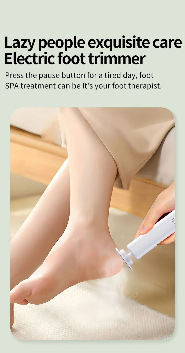 At Home Foot Care Cordless Electric Foot Callus Remover for Soft Heels