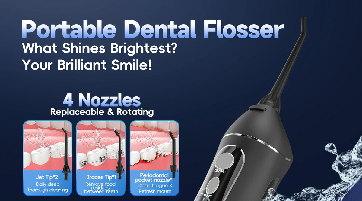 Daily Routine Cordless Water Flosser for Teeth Deep Cleaning and Gum Care