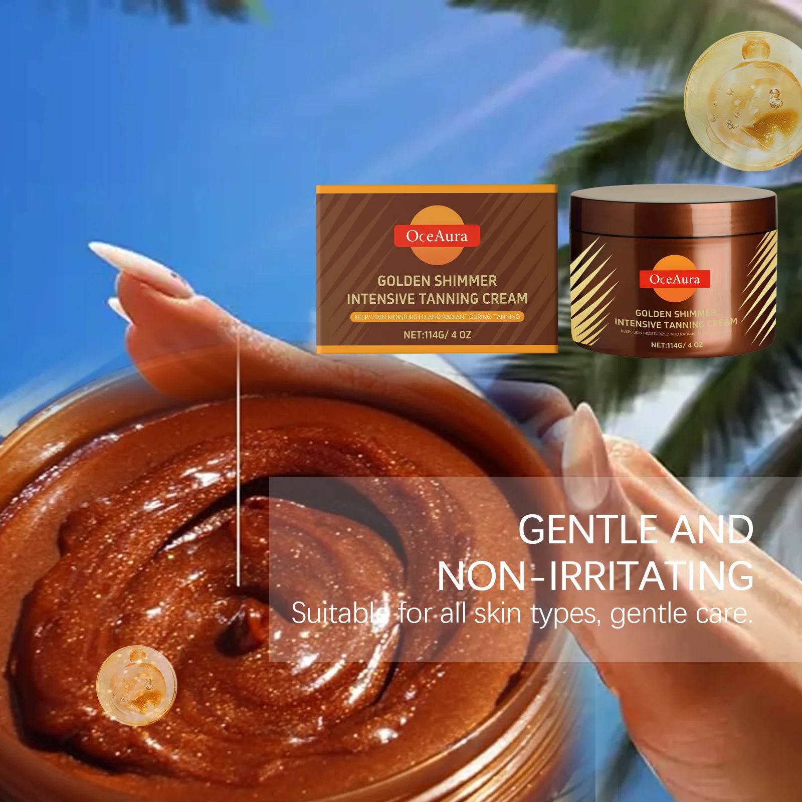 Beach Tan Shine Brown Tanning Accelerator Cream for Natural Glow - 17