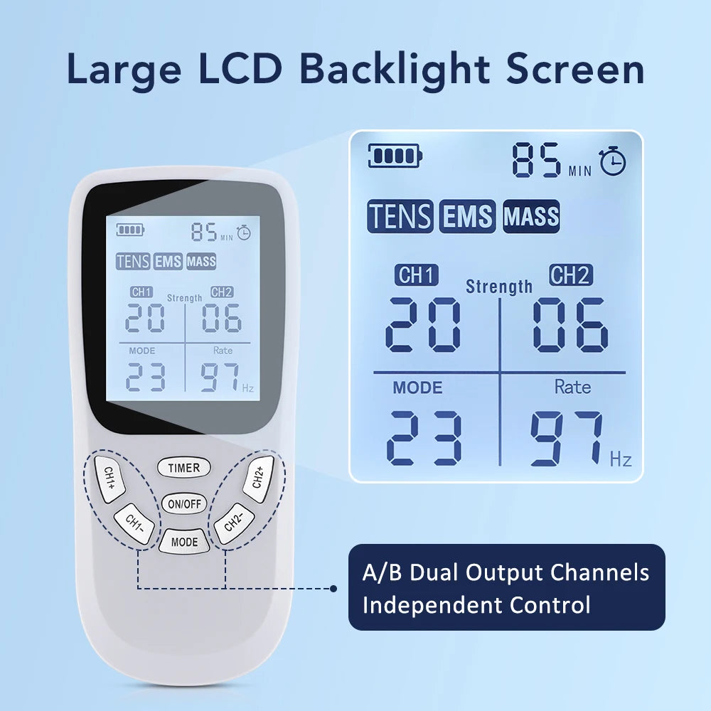 Full body relief tens muscle stimulator for soothing tired muscles