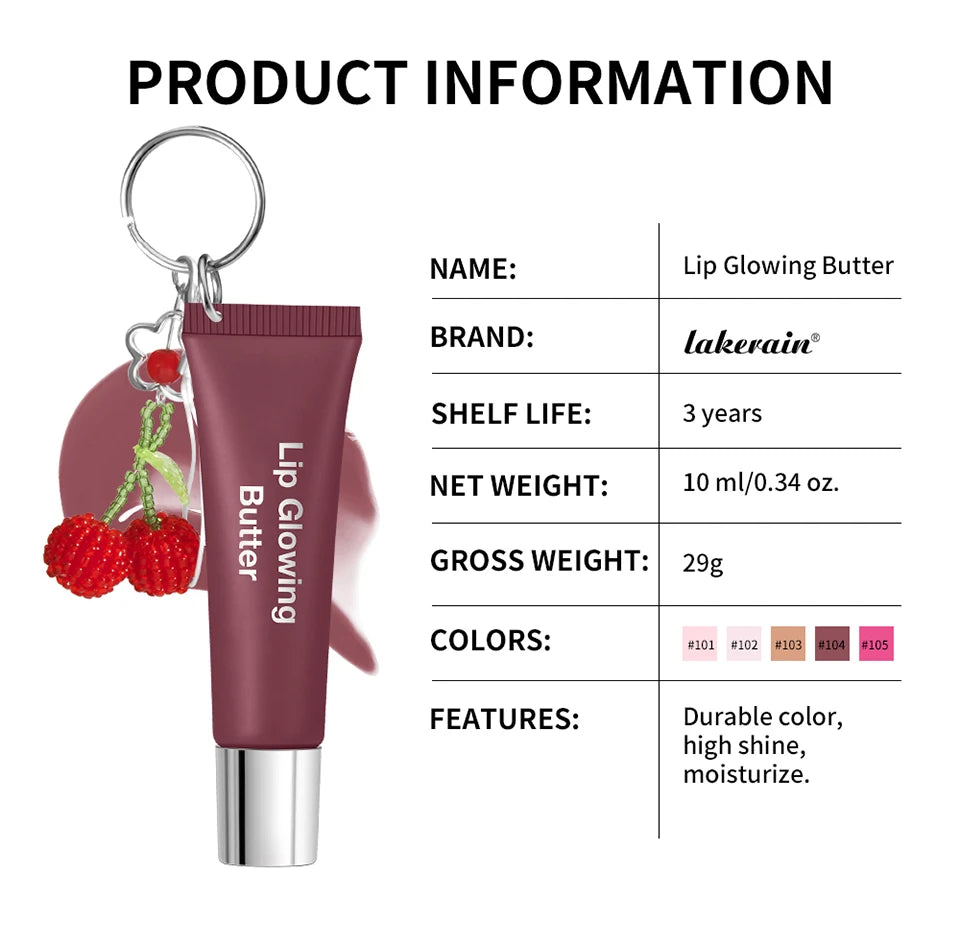 Daily Makeup Lip Gloss With Keychain For Long Lasting Hydrating Care - 15