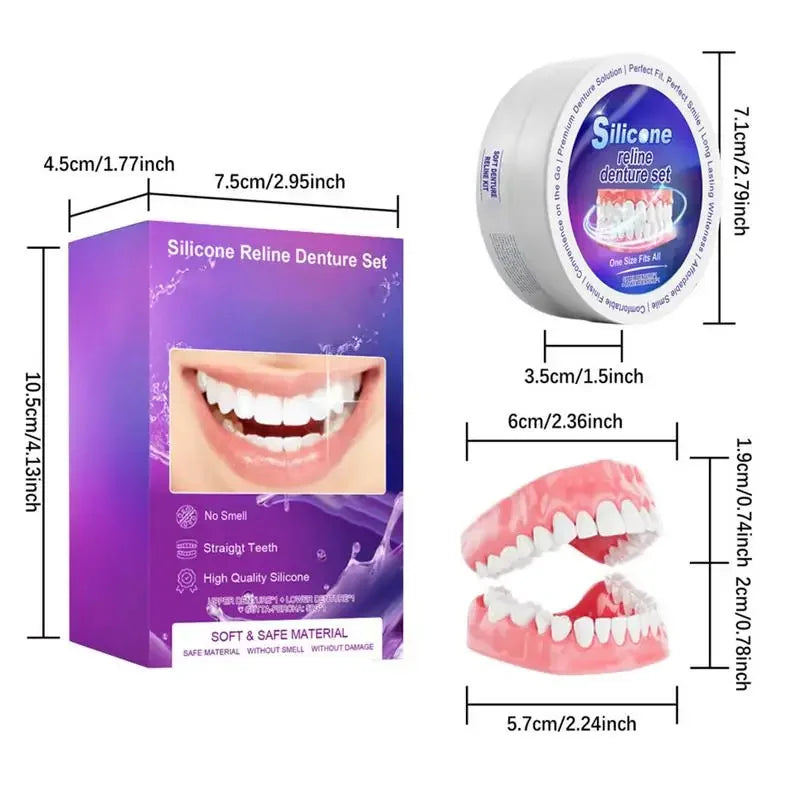 Daily Use Denture Reliner Kit for Comfort and Temporary Teeth Fit - 6