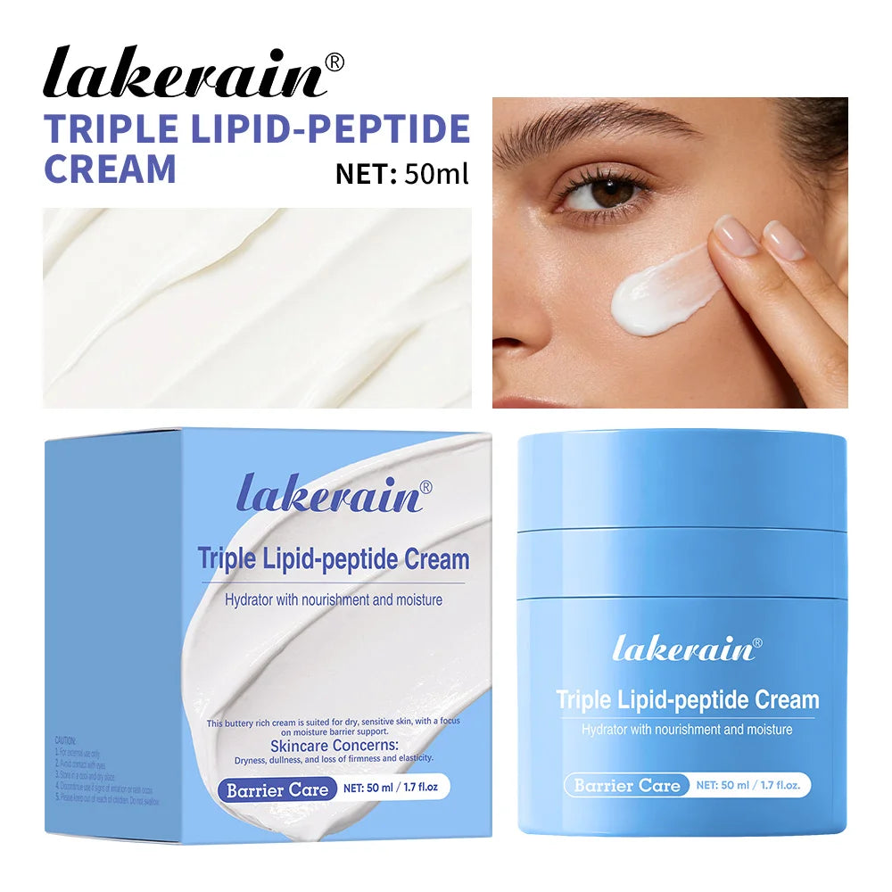 Dry Skin Facial Care Triple Lipid Peptide Cream Deep Hydration Moisturizer - 21
