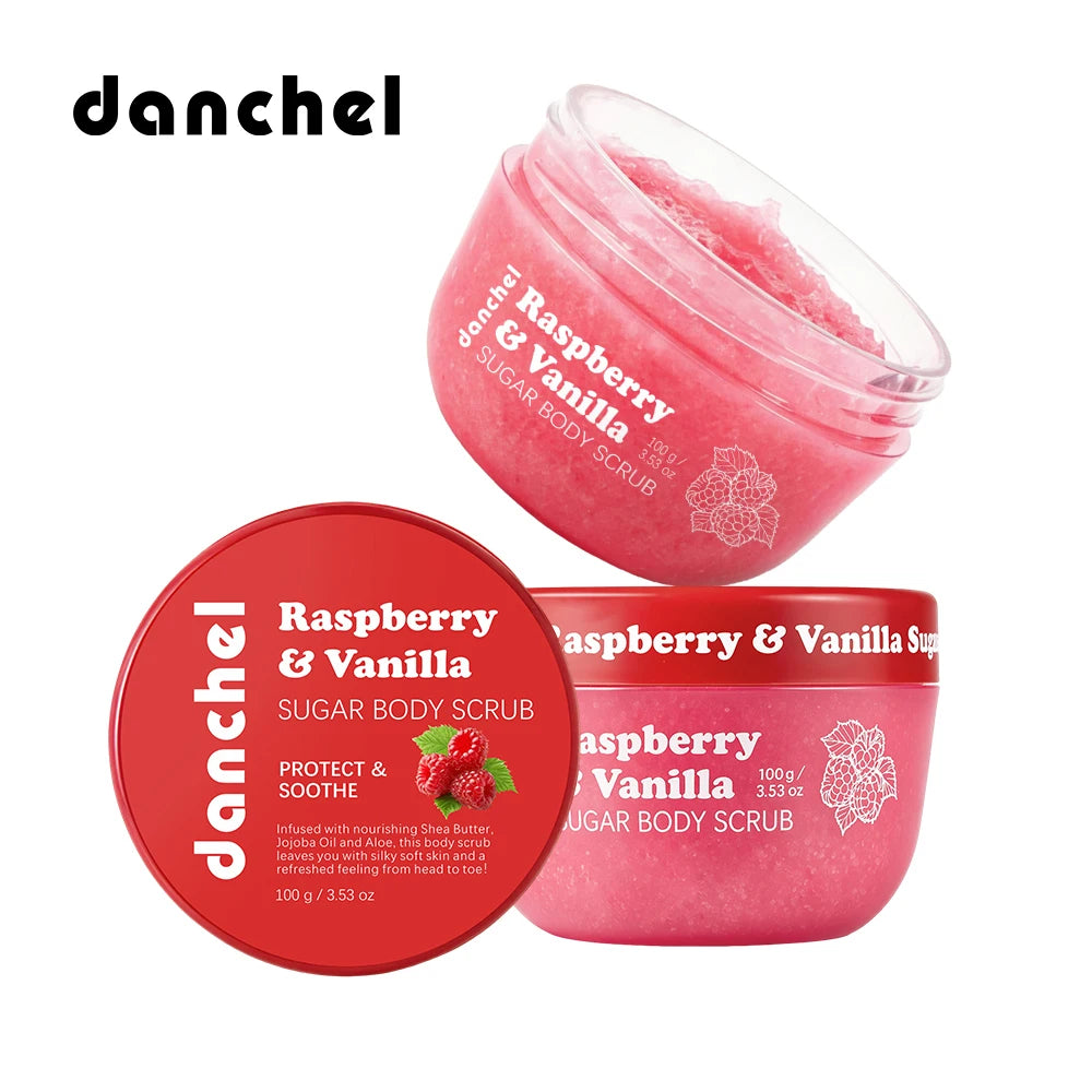 Shower Routine Raspberry Vanilla Sugar Body Scrub for Smooth Skin Care - 19