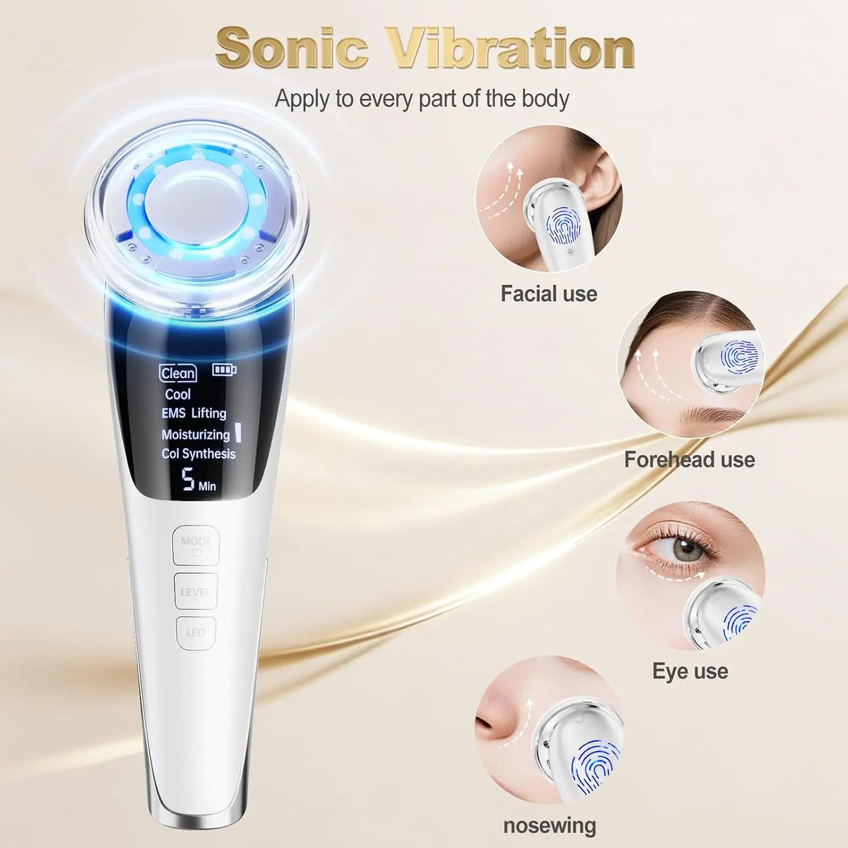 At Home Facial Care Micro Current Beauty Device For Skin Firming