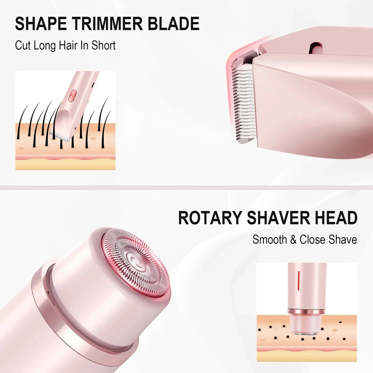 Smooth skin anywhere electric razor for painless hair removal
