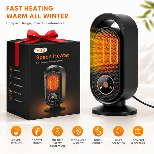 Office Desk Portable Electric Heater With Fast PTC Ceramic Heating