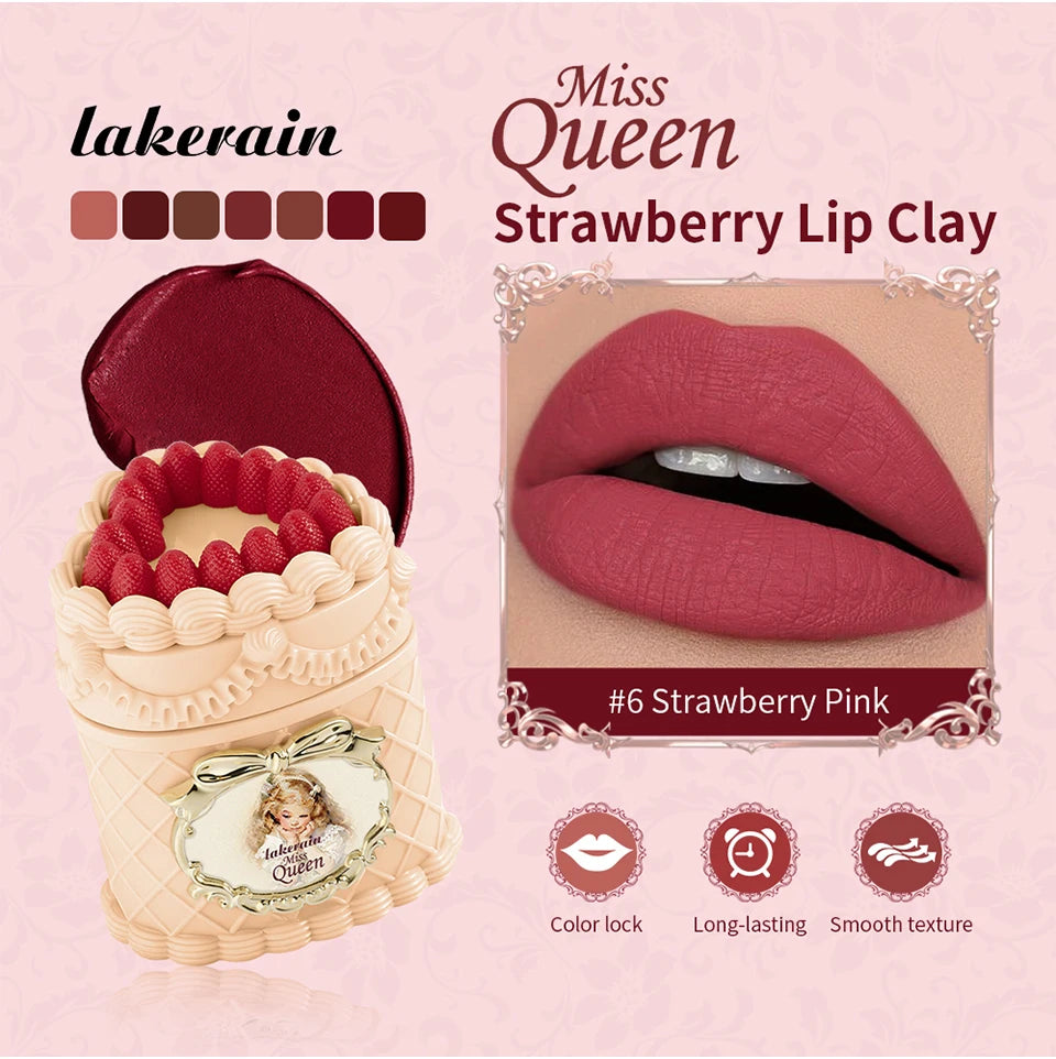 Daily Makeup Strawberry Cake Lip Mud Long Lasting Velvet Lip Cream - 7