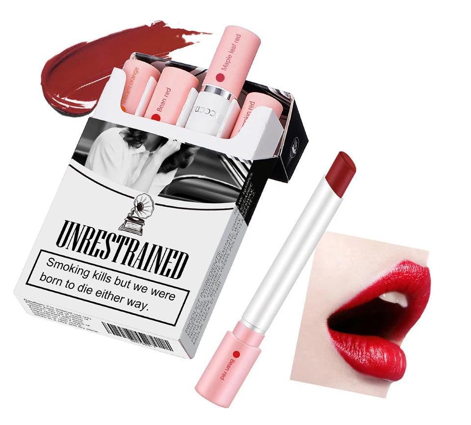 Daily makeup matte lipstick set for long lasting velvet lip tint color