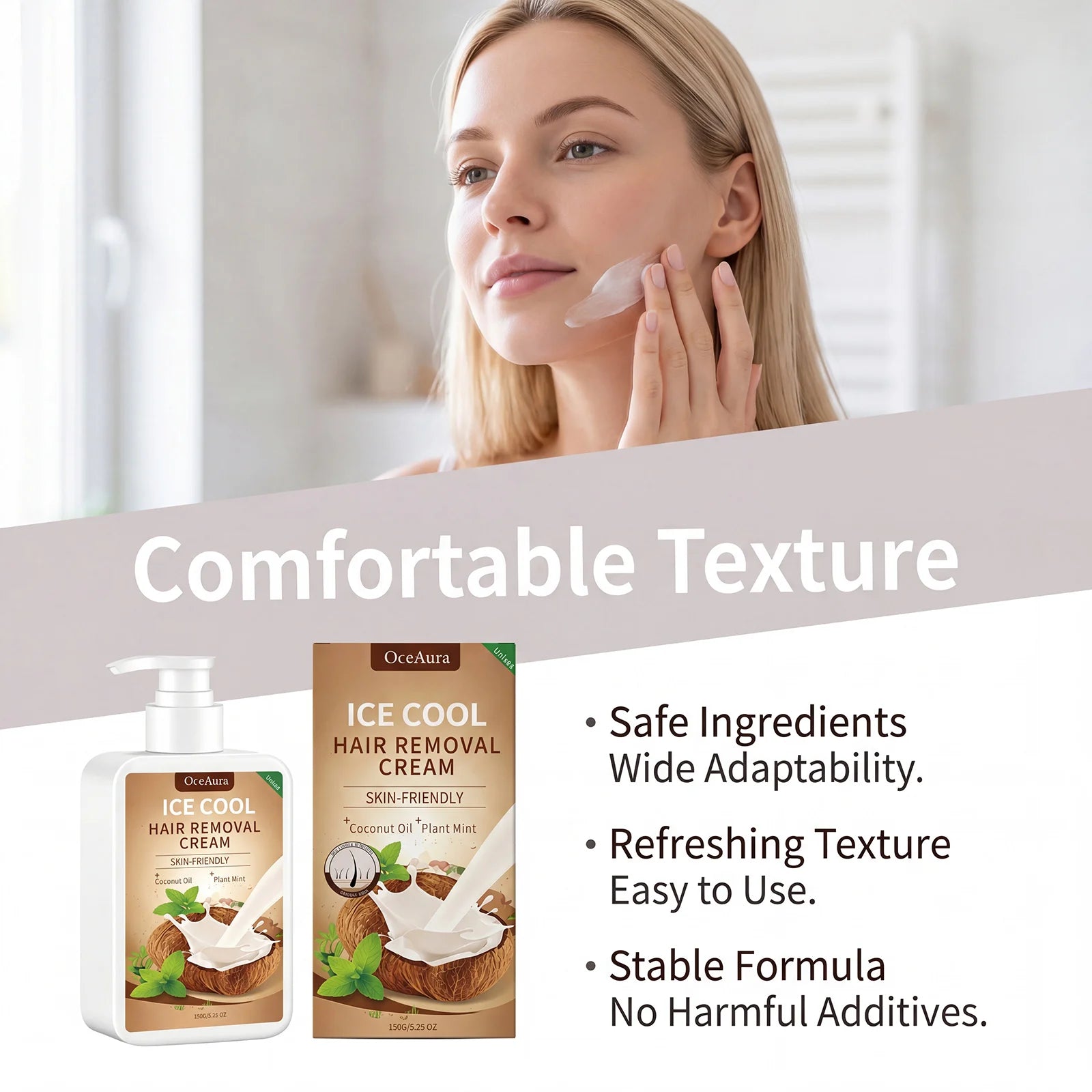 Smooth Skin Ice Cool Hair Removal Cream for Painless Depilation Care - 14