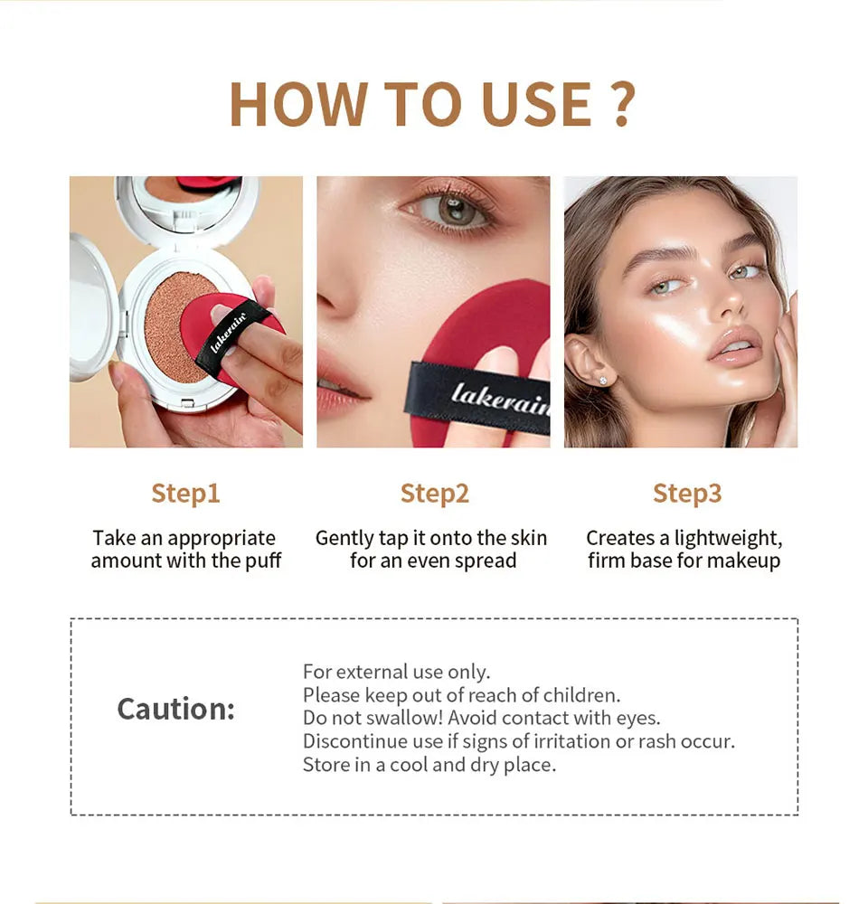 Korean Makeup Glow Cream Cushion Foundation for Natural Coverage - 14