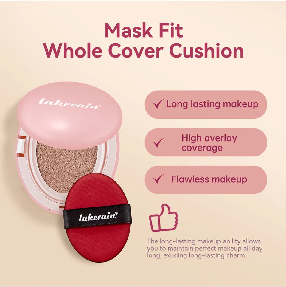 Korean makeup Super Fit Cushion Foundation with waterproof cover.