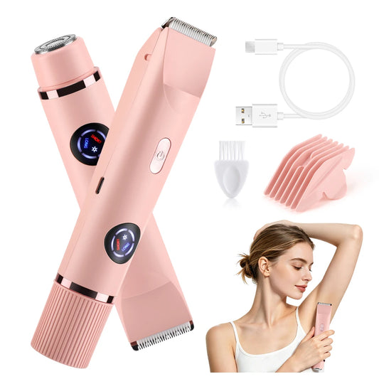 Bathroom Dual Heads Electric Shaver for Women Body Hair Removal Trimmer